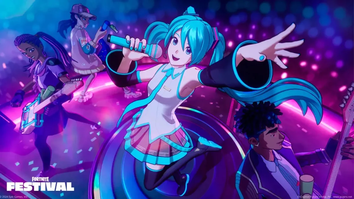 Hatsune Miku Fortnite Festival Loading Screen